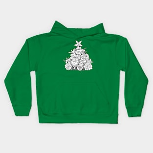 Succulent Christmas Tree ( Lineart ) Kids Hoodie